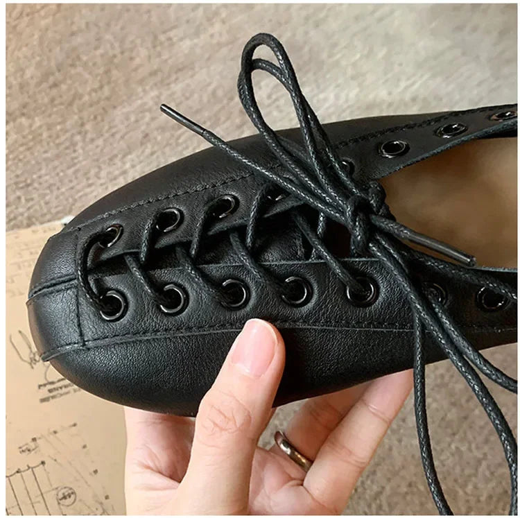LIZAKOSHT  -  Hollow Out Round Toe Tabi Ballet Flats Heels Sandals Women Comfortable Walking Lazy Loafers Casual Girls Dance Shoes