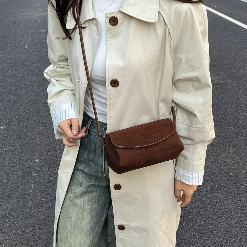 LIZAKOSHT  -  New Winter Crossbody Bag Women Fashion Simple and Versatile for Daily Wear Shoulder Bag Small Square Textured Casual Evening Bag