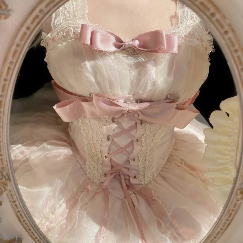 LIZAKOSHT  -  Niche Sweet Design Sense Strapless Dress Pure Desire Gentle Cute