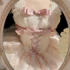 LIZAKOSHT  -  Niche Sweet Design Sense Strapless Dress Pure Desire Gentle Cute