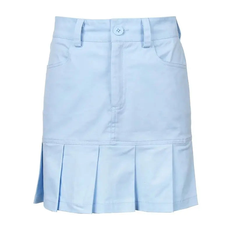 LIZAKOSHT  -  Pleated Skirt High Waist Slim Versatile Slim College Style Age-Reducing Girl Youthful Artistic Fresh Solid Color Skirt For Women