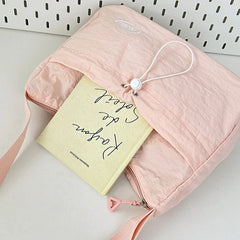 LIZAKOSHT  -  Japan Style Women Crossbody Bag New Casual Nylon Letter Composite Bag Simple Large Capacity Canvas Single Shoulder Tote Bag