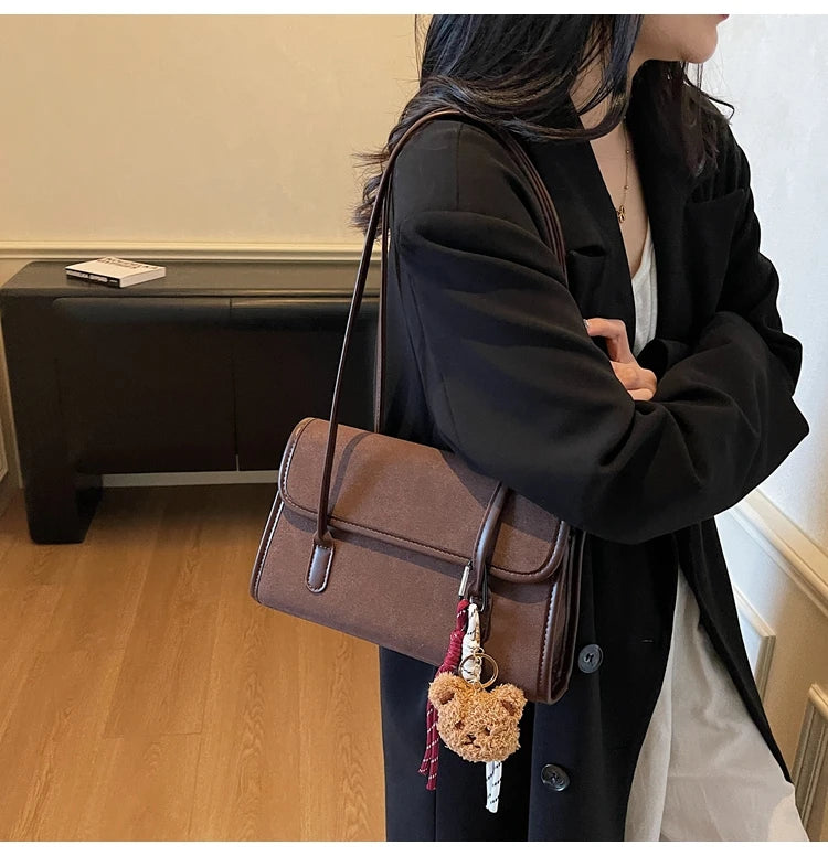 LIZAKOSHT  -  Retro Underarm Bag Large Capaci Casual Commuter Women's Bag oulder Bag Office Bag Faionable Simple Sle Korean Sle