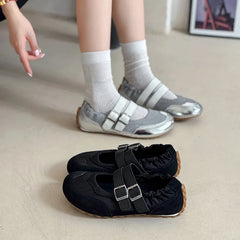 LIZAKOSHT  -  Autumn New Ballet Sports Mary Jane Retro Shoes for Women Design Sense Single Shoes for Women