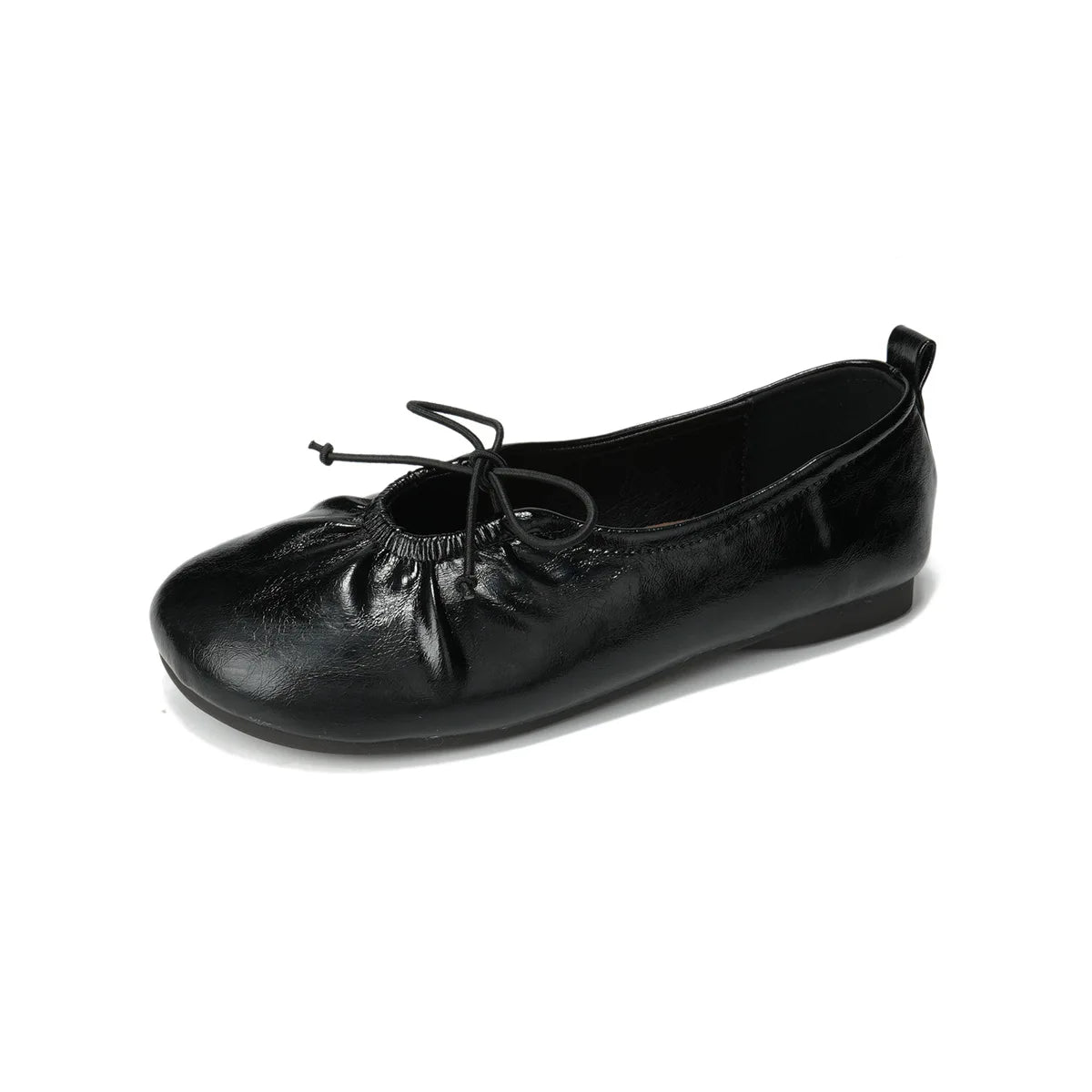 LIZAKOSHT  -  casual design soft leather flats women cutout bowtie mocasines female cross-tied cozy loafers pleated leather mules big size 43