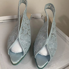 LIZAKOSHT  -  Breathable Summer Shoes Sandals Fashion Lace Blue Pink White Party Shoes Footwear Large Size Peep toe Low Heels Women's Sandals