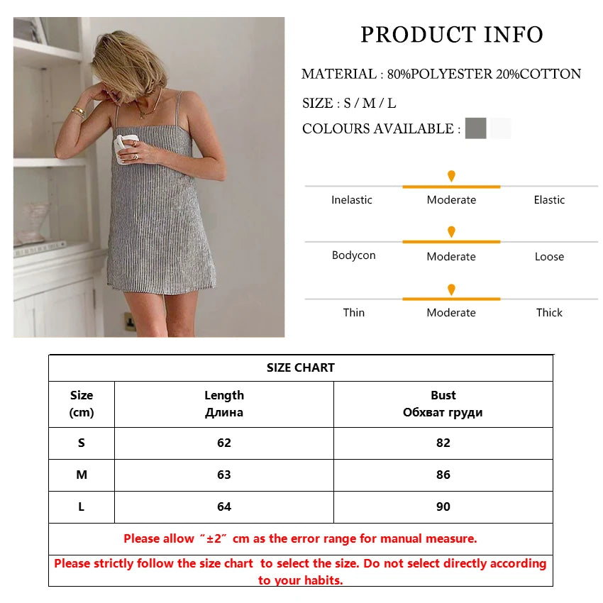 LIZAKOSHT  -  Striped Ladies Pajamas Backless Sleepwear Sexy Lace Up Spaghetti Strap Nightgowns Fashion Mini Dress Female Pyjamas