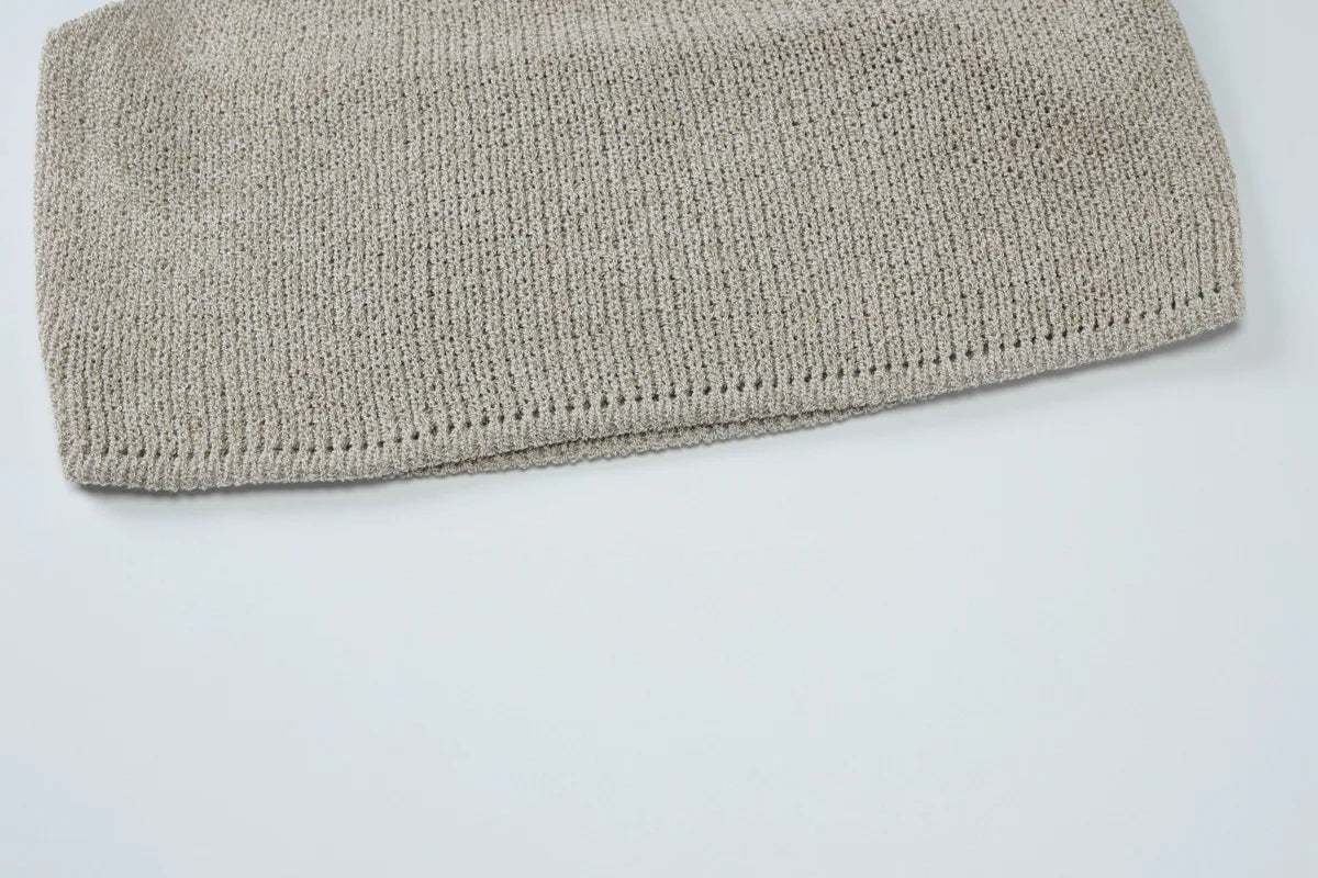 LIZAKOSHT  -  Summer Women's Solid Color Lace-up Chest-wrapped Split Skirt Two-piece Leisure Holiday Fashion Suit