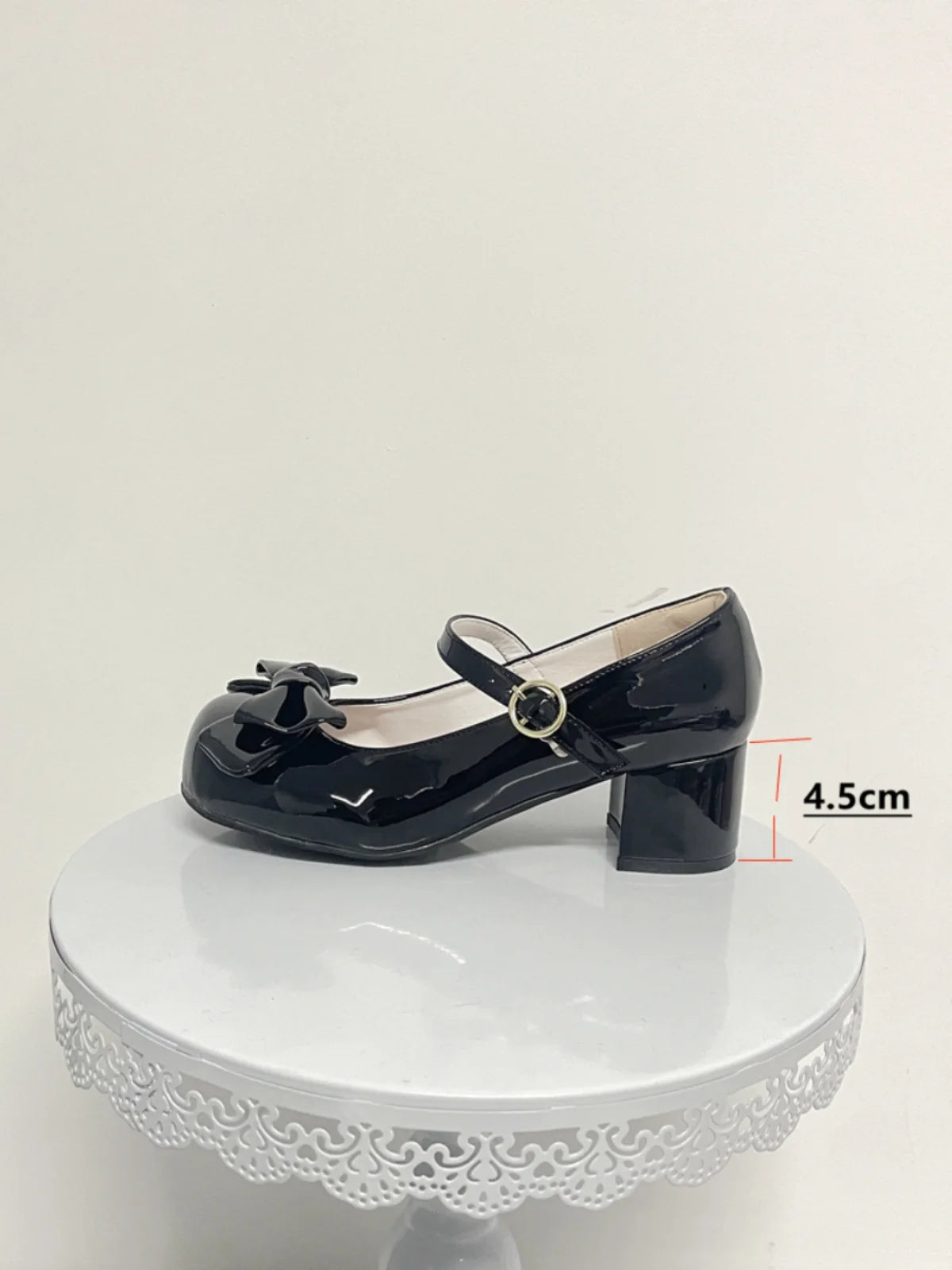 LIZAKOSHT  -  Sweet Bow In Single Shoes For Girls With Thick Heels Round Heads Cute Jk Student Versatile Lolita Girls' Tea Party Single Shoes