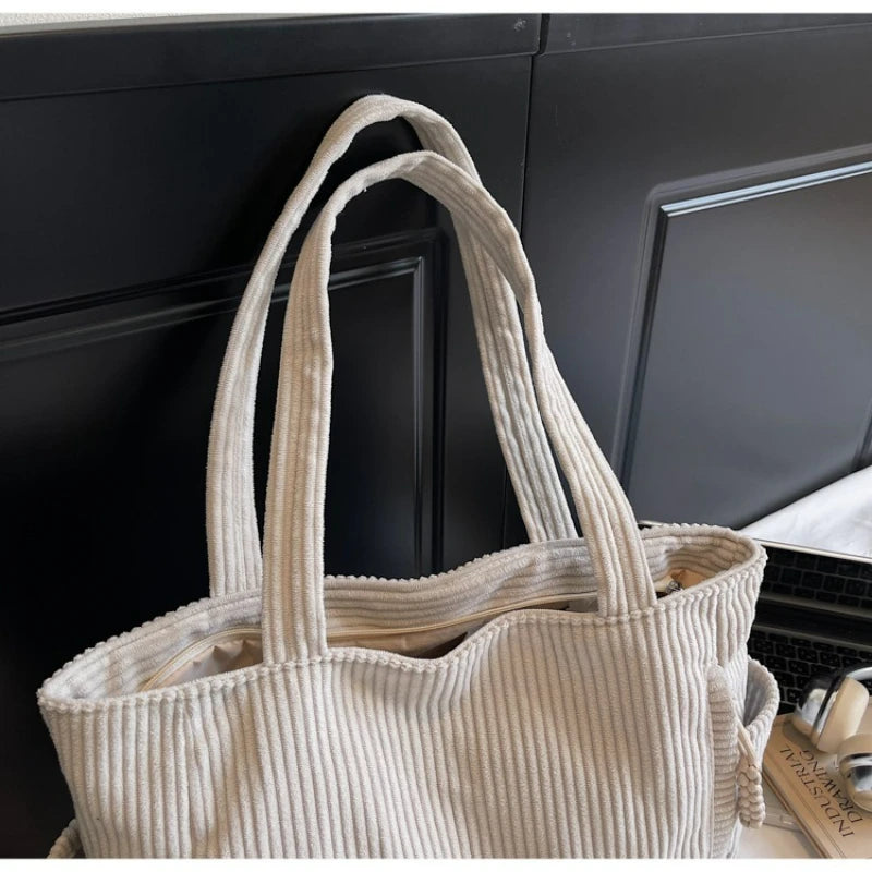 LIZAKOSHT  -  Versatile Large Capacity Top Handle Bag Stylish Plush Tote Bag High End Fashionable Shoulder Bag