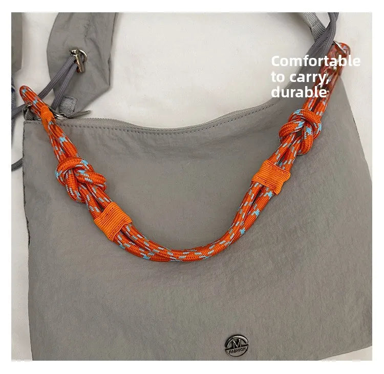 LIZAKOSHT  -  New Fashion Winter Comfortable and Versatile Texture Hobo Bag Cotton Puff Leisure Shoulder Bag Wrinkled Commuting Crossbody Bag