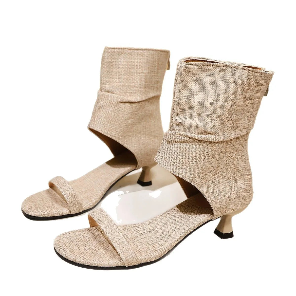 LIZAKOSHT  -  Summer Open Toe All-Match  Female Sandal High Heels Sale Of Women's Shoes Large Size Peep Girls High-heeled Gladiator  New