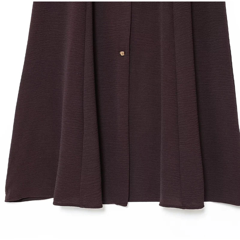 LIZAKOSHT  -  Elegant Single-Breasted Belt Sling Dress Women Fashion Sleeveless Waist-Cinching Pleated Robe 2025 Female Office New Dresses