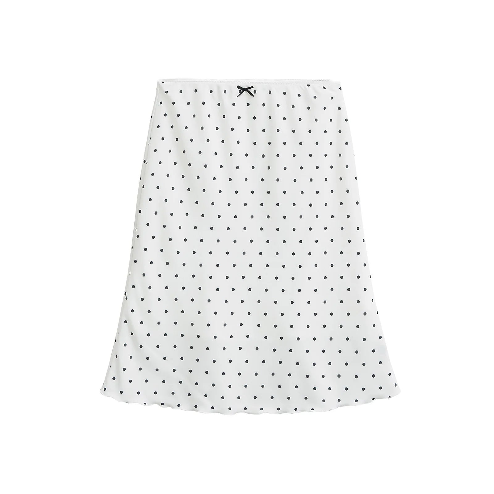 LIZAKOSHT  -  Elegant High-waisted Slimming Contrasting Half-skirt for Women with Bow Accents and A Draping Mid-length Dress