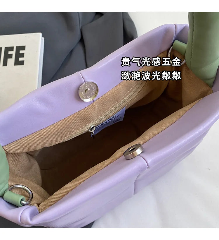 LIZAKOSHT  -  Vintage Padded Tote Handbags Purses Women  Shouler Crossbody Bags New Ladies Quilted Messenger Bags Brand Designer