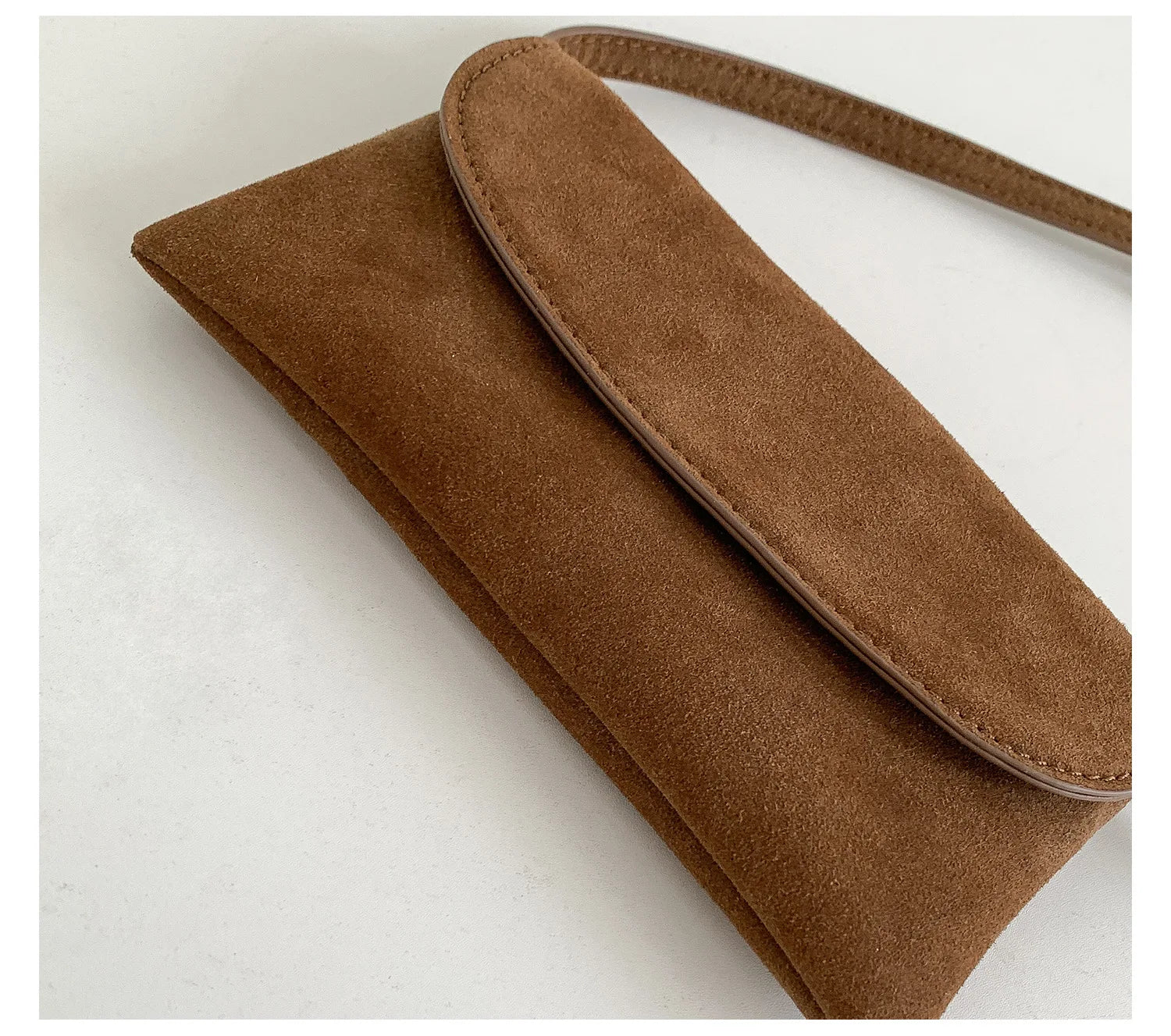LIZAKOSHT  -  Faux Suede Waist Pack Mini Crossbody Bag Magnetic Closure Small Shoulder Bag for Women Fashion Mobile Phone Purse