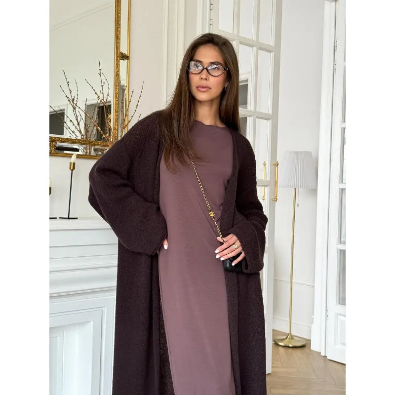 LIZAKOSHT  -  Knitted Cardigan Women Casual Simple Solid Color Loose Long Sleeve Thin Sweaters Outerwear Spring Fashion All-match Cardigans