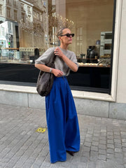 LIZAKOSHT  -  Chic Short Sleeve Mohair O-neck Pullover Women Fashion Oversized Grey Knitted Sweater New Female Autumn Commute Outerwears