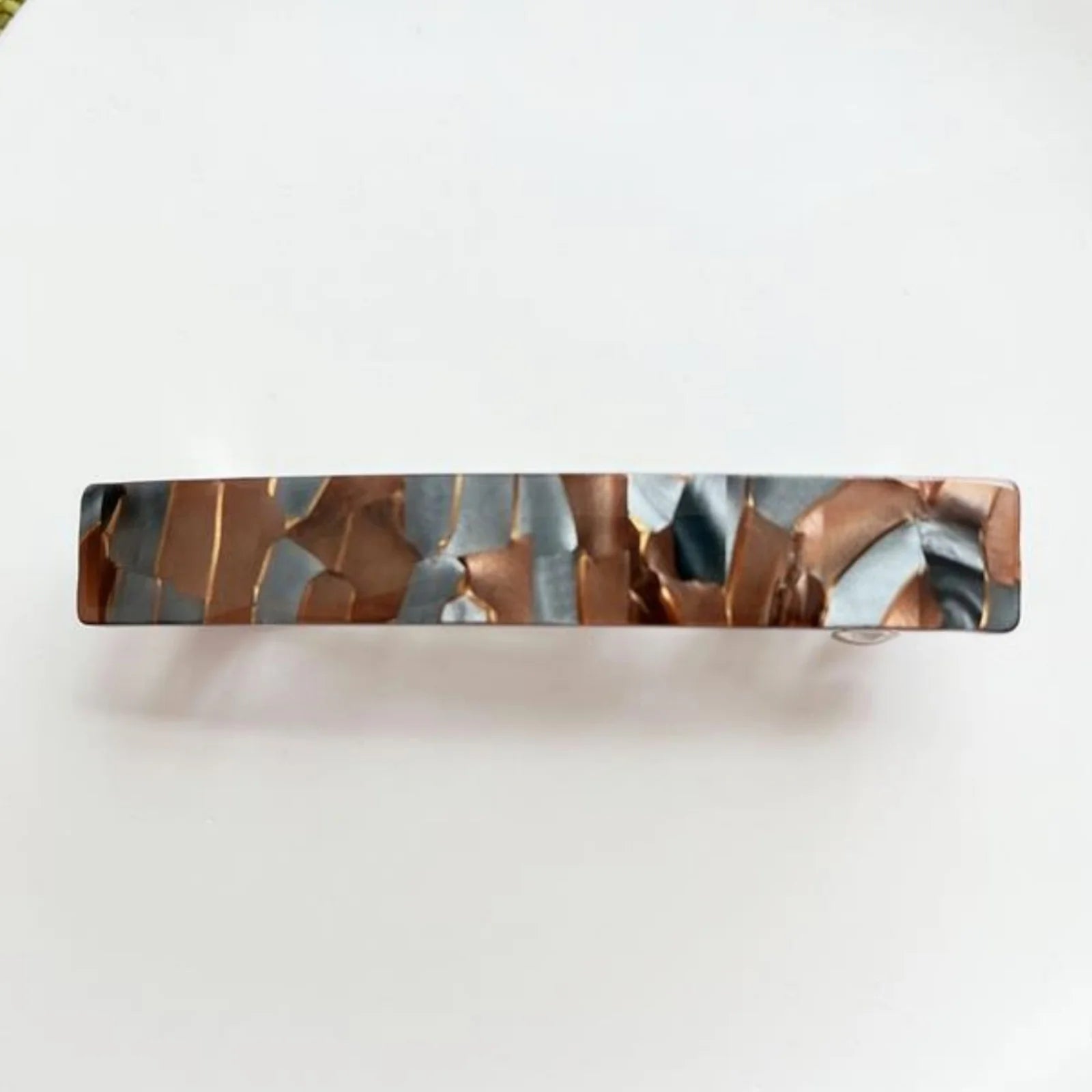 LIZAKOSHT  -  1PC Acetate French Spring Clip, Simple Top Clip, Steel Clip, Elegant Hair Accessory, Metal Hair Clip Casual EVA