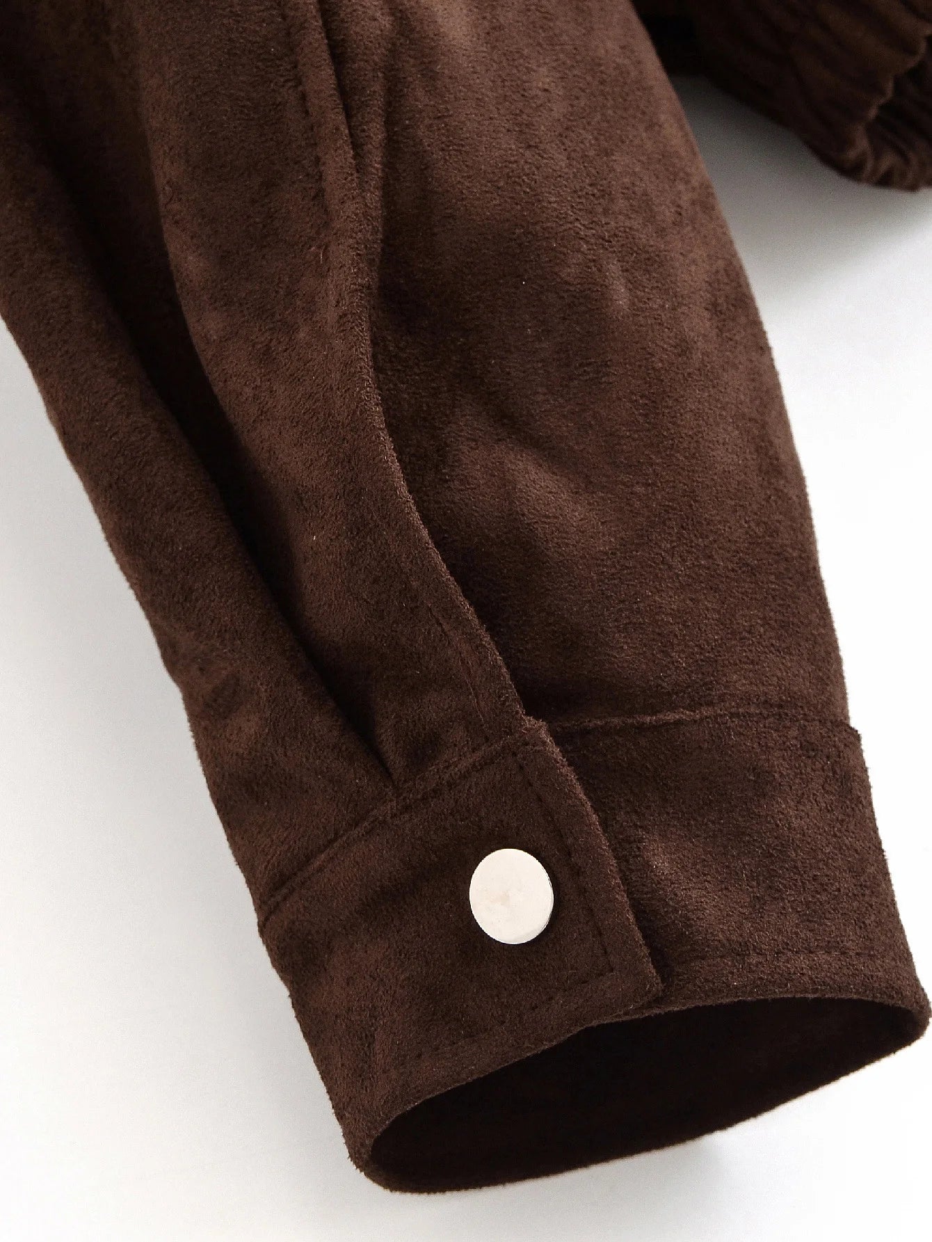 LIZAKOSHT  -  Vintage Suede Bomber Jacket For Women Brown Short Coat High Collar Long Sleeves With Pockets Overcoat New Autumn Winter