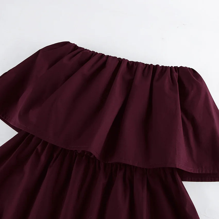 LIZAKOSHT  -  Spring and Summer New French Ruffle Edge Fashion Tube Top Temperament Dress Women's Commuter Elegant Long Dress