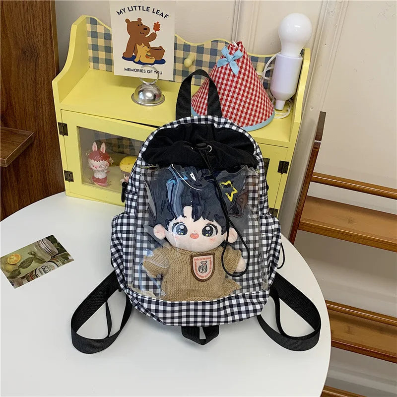LIZAKOSHT  -  Korean Style Jelly Crossbody Bags Casual and Versatile Fashion Backpacks Large Capacity for School Students Texture Ita Bag