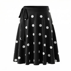 LIZAKOSHT  -  Halter Neck Camisole Polka Dot Skirt Set Women's Summer Sexy Fashionable Personality Neckband Backless Beach Vacation Black Set