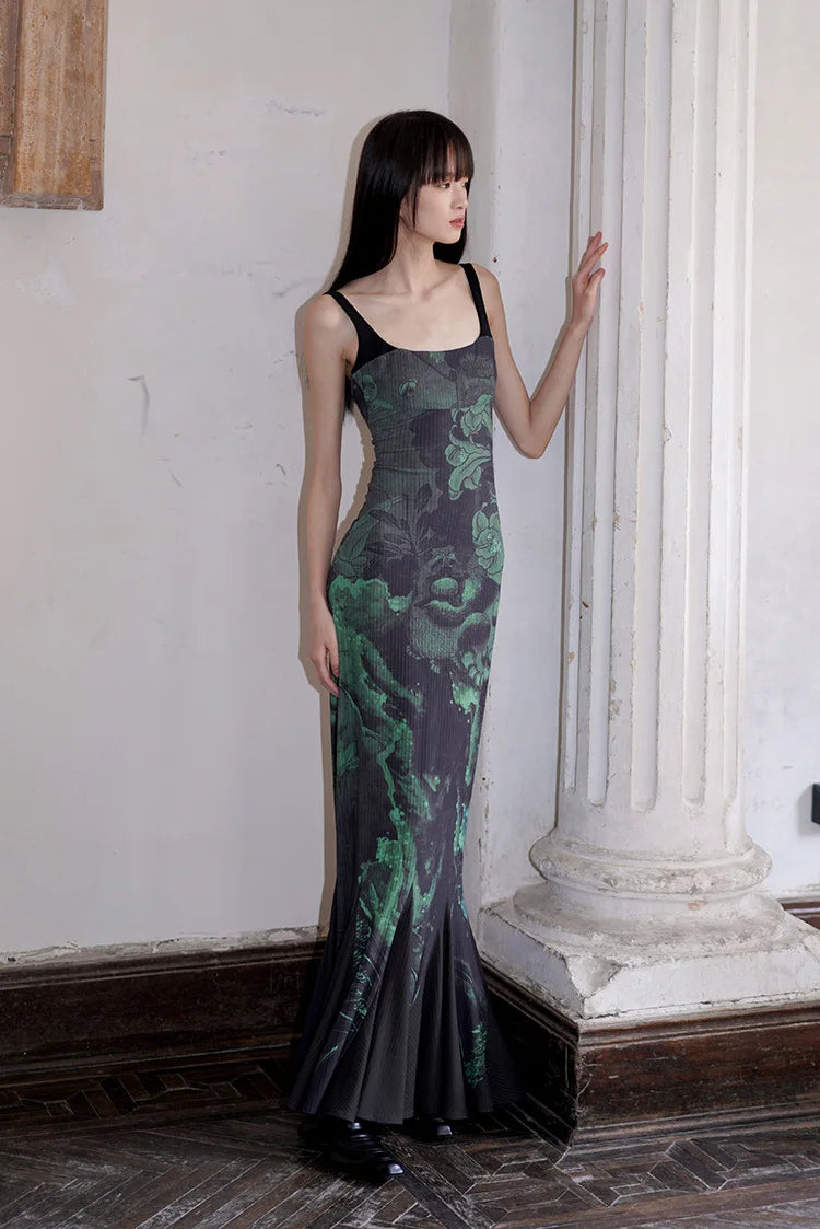 LIZAKOSHT  -  Summer Women Fashion Elegant Print Sexy Backless Sling Streetwear A-LINE Dress Female Casual Slim Sleeveless Pullover Dresses