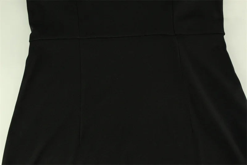 LIZAKOSHT  -  Women's New Fashionable and Elegant Sleeveless Strap with sequins Splicing Waist cinching and slimming Dress