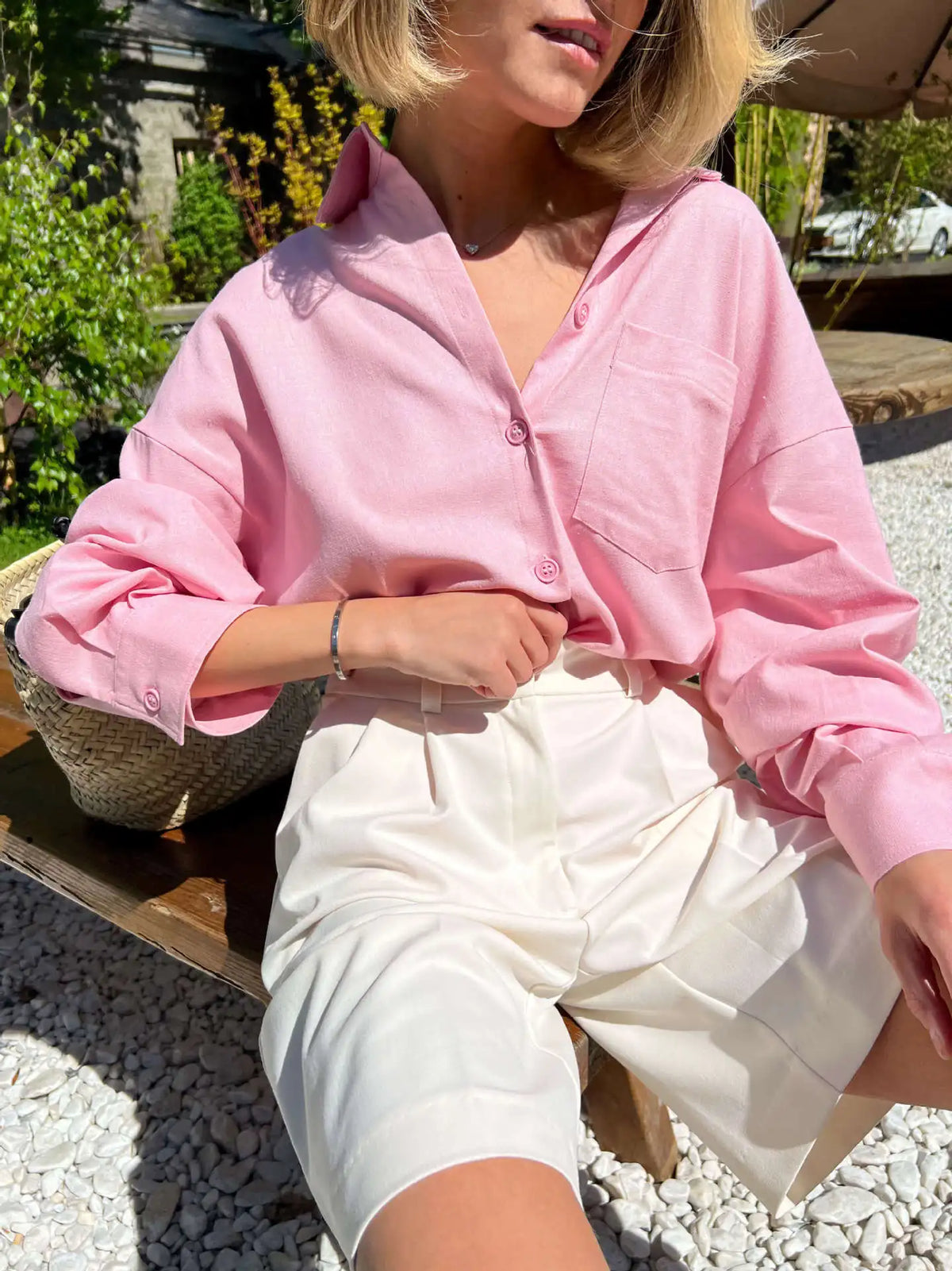 LIZAKOSHT  -  Straight Leg Pants Office Lady Loose Suit Shorts Pants Solid Versatile Shorts For Women High-waisted A-line Trousers