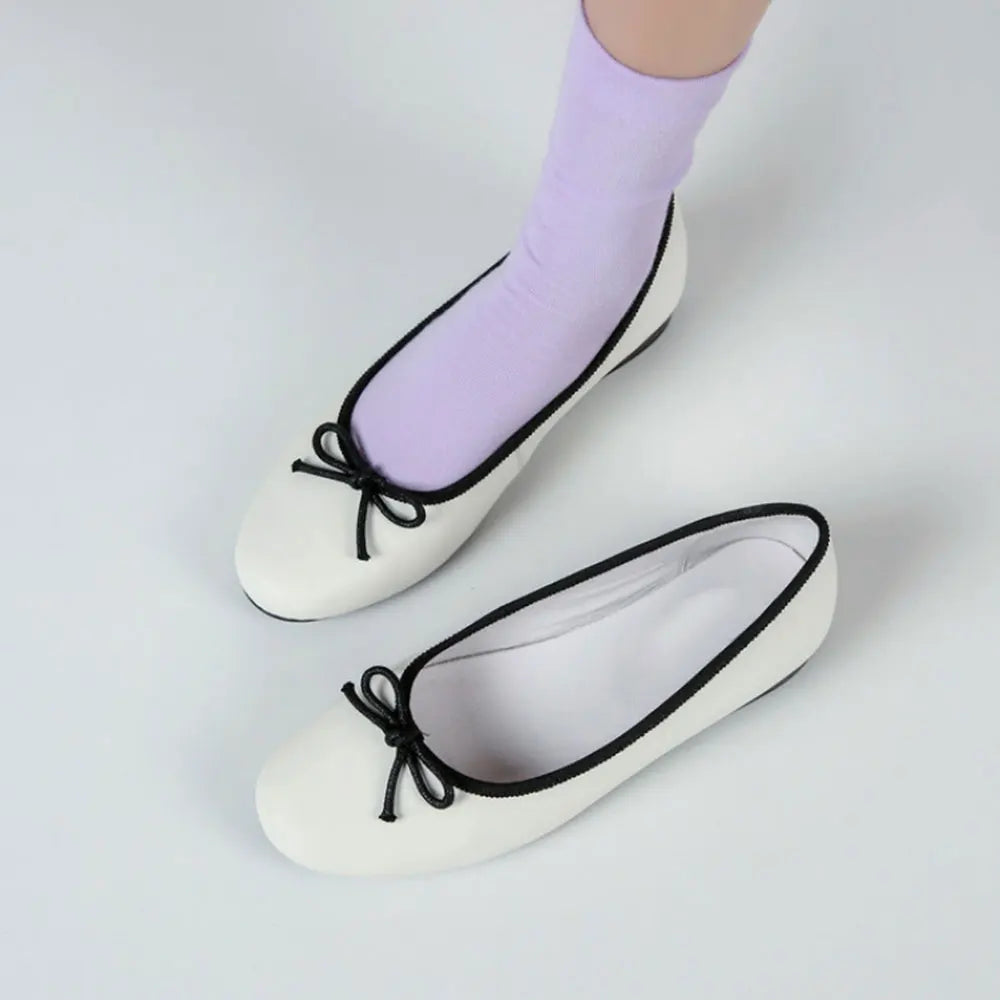 LIZAKOSHT  -  New Cute Round Toe Office Lady Flats Shoes Women Bow knot Comfy Walking Soft Insole Daily Life Flat Ballet Shoes