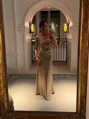 LIZAKOSHT  -  Strapless Hollow Out Sequined Long Dress Woman Sexy Ruffle Sleeveless Maxi Dress Lady High Street Evening Party Vestidos