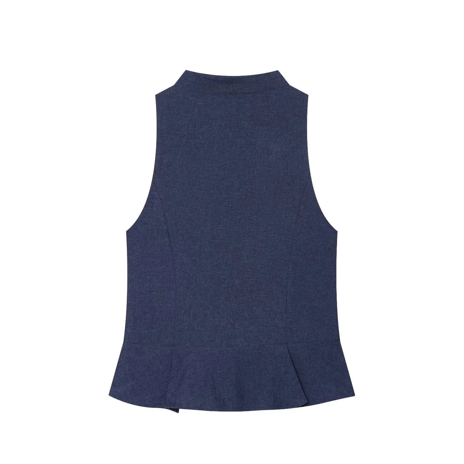 LIZAKOSHT  -  Summer Elegant Women's Shirt Sleeveless Knot Short Skirt Hem Shirt Elegant Chic Personality Versatile Ladies Shirt Top