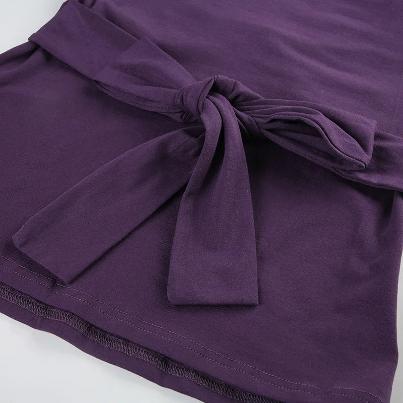 LIZAKOSHT  -  Bow Tie V Neck Short Sleeve T Shirts Women Clothing Summer Girls Tops