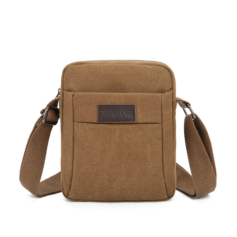 LIZAKOSHT  -  Outdoor Canvas Crossbody Chest Bag Men's Single oulder Sling Bag Faion  Bapa Mobile Phone Bag Leisure Sports