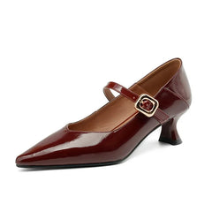 LIZAKOSHT  -  Sharp pointed shallow mouth single shoe autumn new comfortable breathable leather single shoe