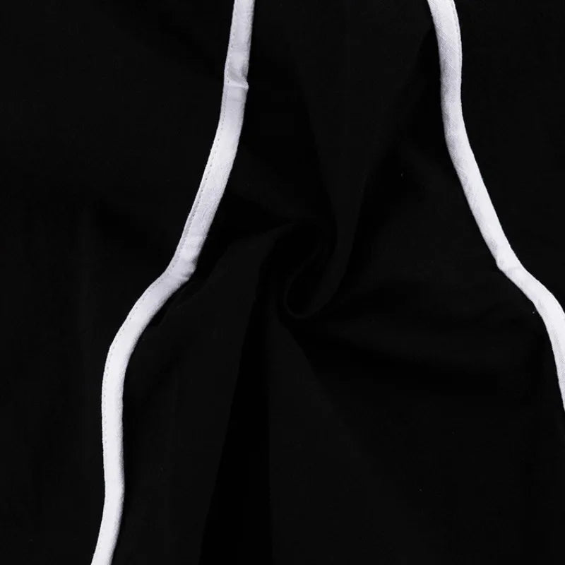 LIZAKOSHT  -  Clashing Colors Tank Tops And Pant 2 Piece Sets For Women Fashion V Neck Sleeveless Pullover Top Lace Up Loose Pant Suit