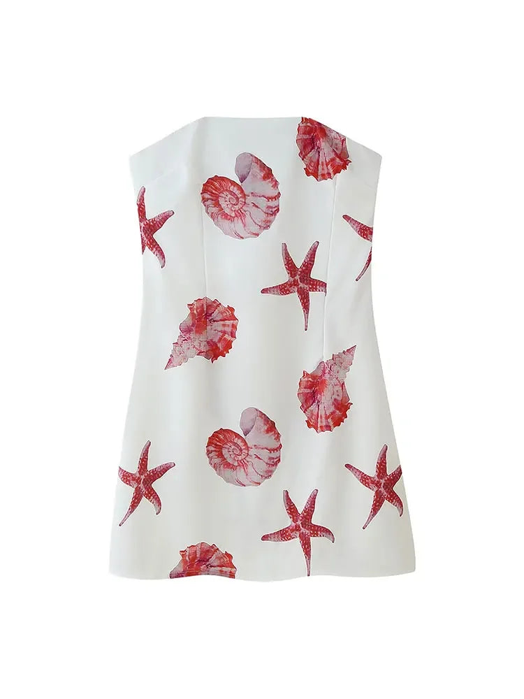 LIZAKOSHT  -  Summer Strapless Dress For Women Fashion Sleeveless Slim Short Dresses Woman Hotsweet Female Mini Dress Vestidos
