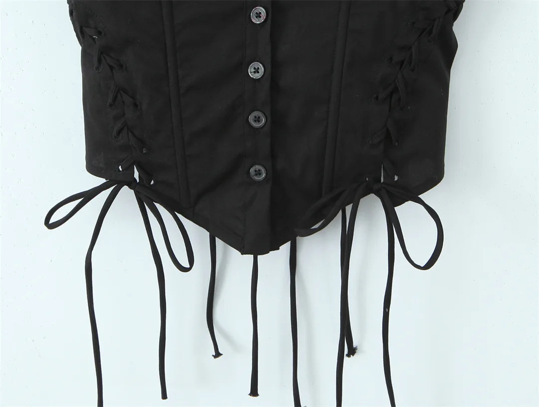 LIZAKOSHT  -  Women Button Up CHRISTINA CORSET Tube Top