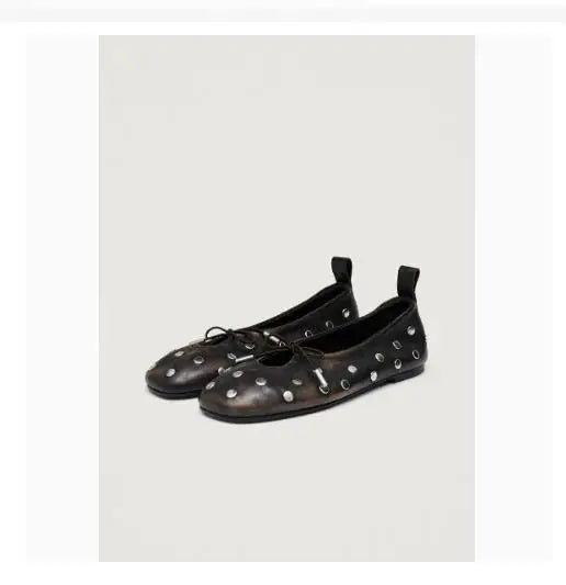LIZAKOSHT  -  Designer Spring Women Ballet Flats Casual Shallow Butterfly-knot Shoes Soft Sole Women's Elegant Leather Dress Shoes