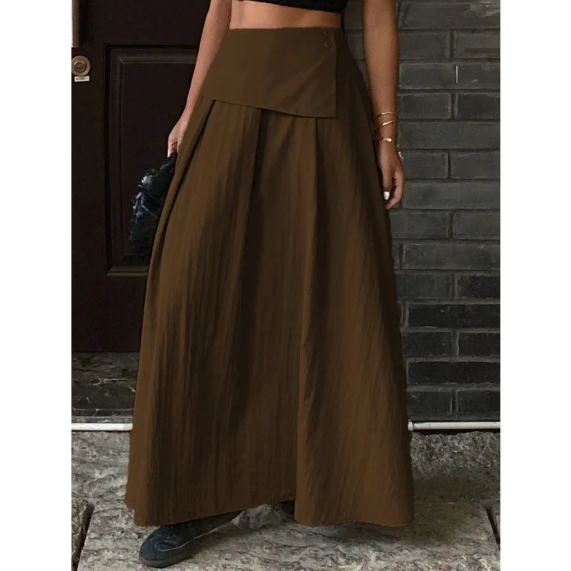 LIZAKOSHT  -  Autumn Women Solid Slim Fishtail Skirt Spring In Elegant Fashion High Waist Fold Skirts Lady Causal Street Short Dress Sexy