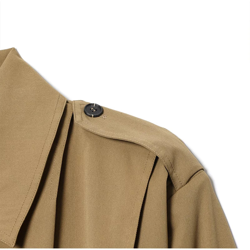 LIZAKOSHT  -  Lapel Single Breasted Loose Windbreaker Women Solid Oversized Jackets 2025 New Fashion Casual Autumn Chic High Street Outerwear