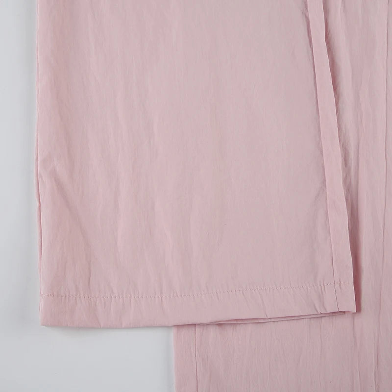 LIZAKOSHT  -  Solid Loose Sweatpants Streetwear Joggers Casual Basic Pink Trousers for Women Basic Aesthetic Y2K Retro Pants