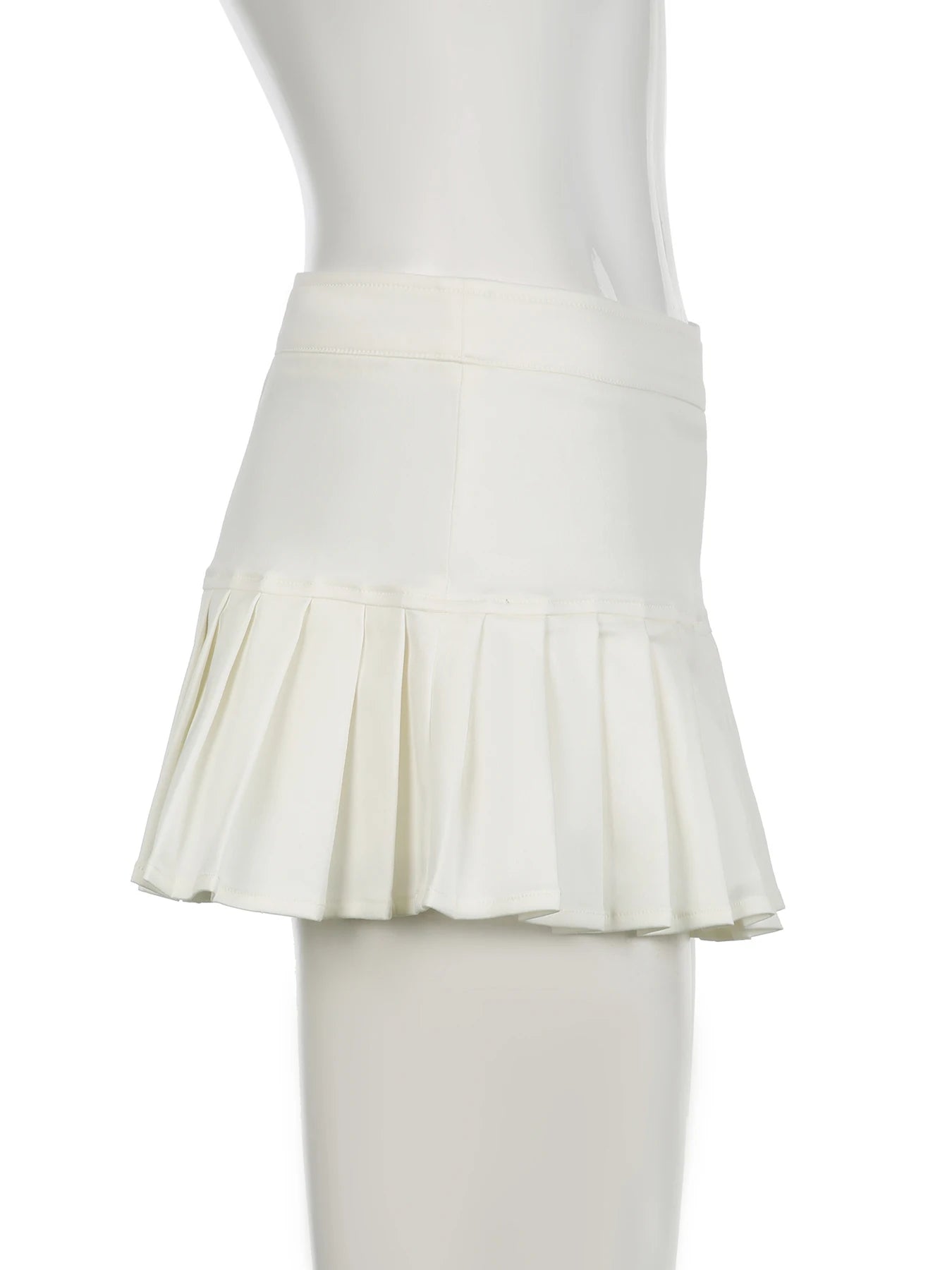 LIZAKOSHT  -  Casual Solid A-Line Pleated Skirts Basic Slim Low-Waisted Super Mini Skirts Women Summer Fashion Streetwear Ladies