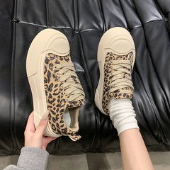 LIZAKOSHT  -  Summer Shoes Ladies Clogs Platform Autumn Wedge Basket Female Footwear Espadrilles For Women Creepers Fall Sports Leopard D