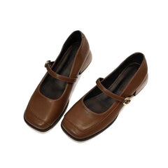 LIZAKOSHT  -  Women's New Retro Mary Janes Shoes Spring Summer Fashion Design Mid Heel Square Toe Pumps Elegant French Style Women Footwear