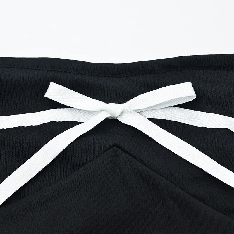 LIZAKOSHT  -  Bow Backless Sexy Mini Dress Women Elegant Party Off Shoulder High Waist Casual Slim Fit Strapless Contrasting Gowns Summer