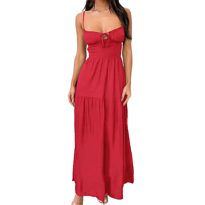 LIZAKOSHT  -  Spring Amazon New Lace-up Temperament Elegant Fashion Sexy Backless Waist Suspender Dress Niche Comfortable and Exquisite