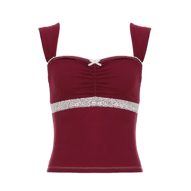 LIZAKOSHT  -  Sexy Fashion Casual Elegant Slim 2000s Retro Camisole Top Chic Women's Crop Tops Punk Hip Hop Rock Girls Streetwear