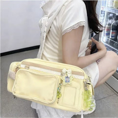 LIZAKOSHT  -  Sweet One Shoulder Tote Ita Bag Women's Fashionable Versatile Y2k Multi Style Large Capacity Transparent Outer Bag Crossbody Bag